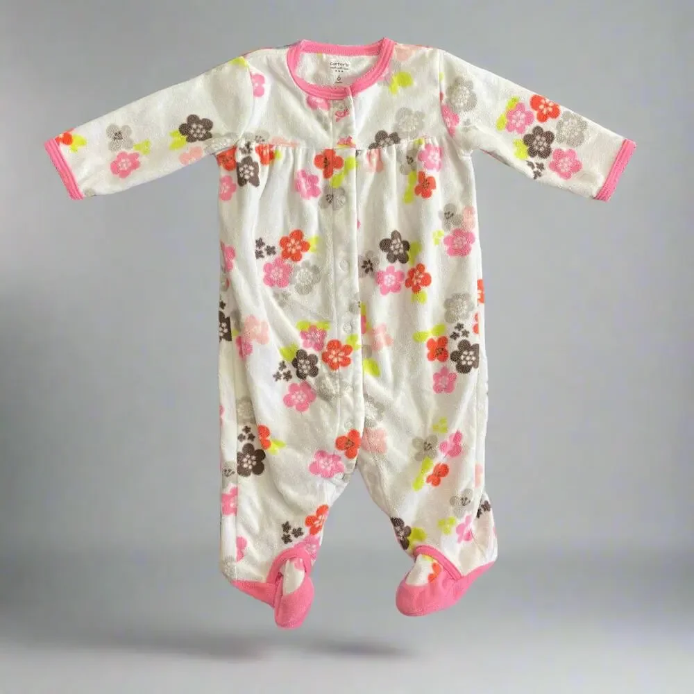 6 Months Infants Floral Footies